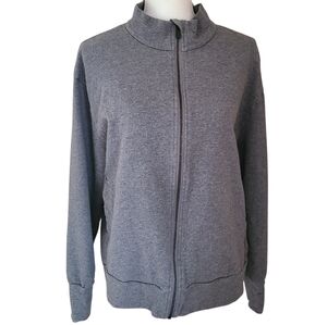 icebreaker jacket wool blend full zip sweater grey size XL